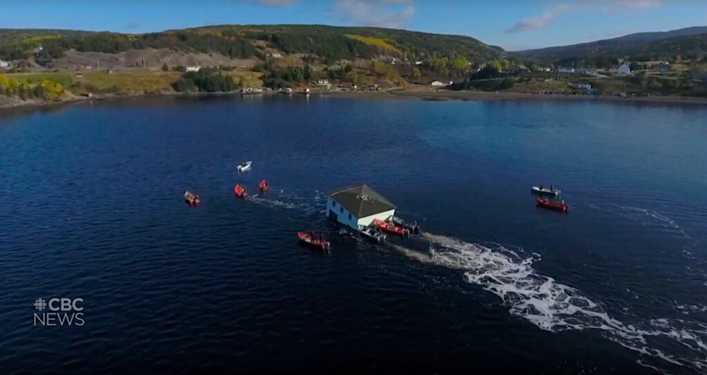 Newfoundland Home Relocated By Floating Over The Atlantic Ocean