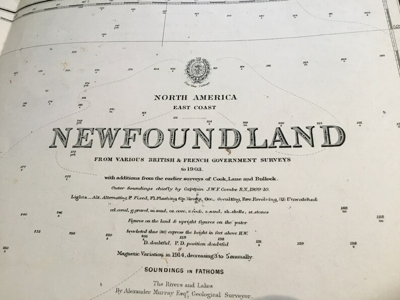 1910 Map Of Norther Newfoundland