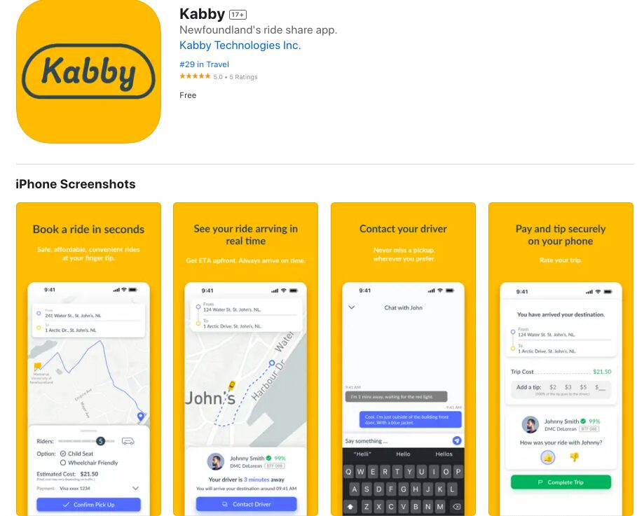kabby mobile app st johns nl