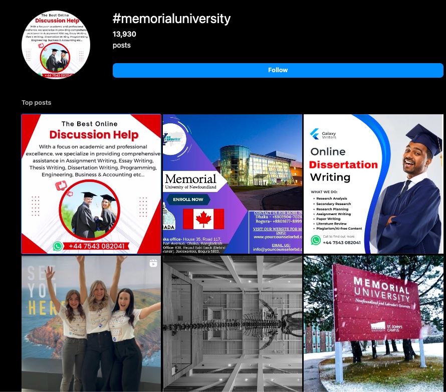 does memorial university have a cheating problem