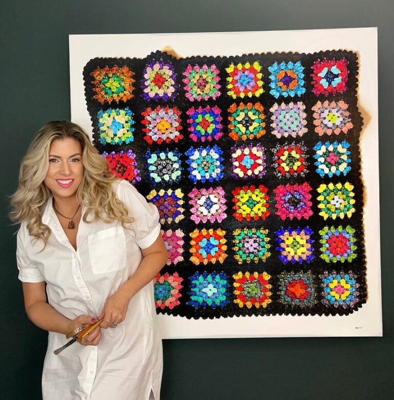 Read more about the article Newfoundland Granny Square Blanket Oil Painting That Wows!