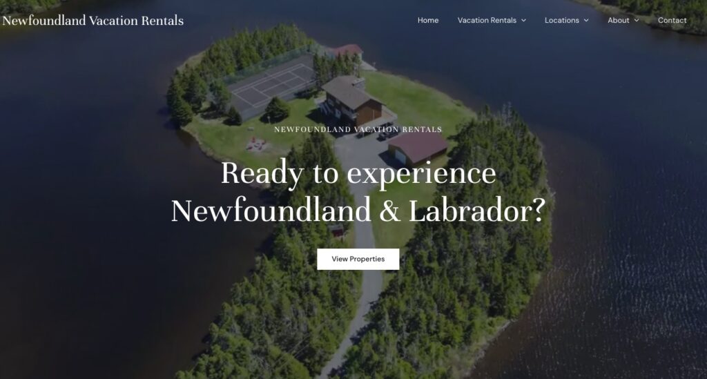 Newfoundland Vacation Rental Website Design With Wordpress